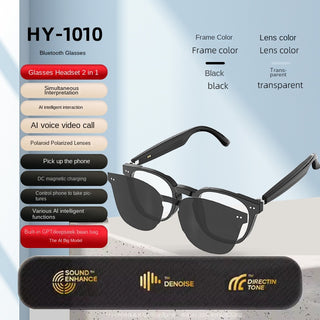 Bluetooth Smart AI Sunglasses Multi functional Real time Translation Headphones Call Listening to Music