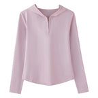 Elastic slim fit hooded women's top