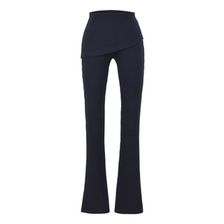 Casual Slim Fit Hooded Long Sleeve Faux Two-Piece Sweatshirt Top with Trendy Pants Set