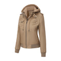 Slim Fit Stand Collar Motorcycle Outerwear