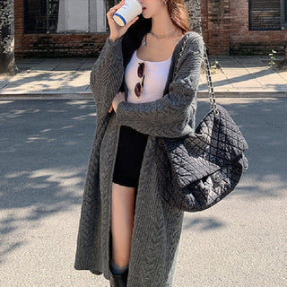 Loose medium to long sweater for women