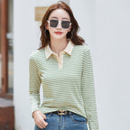 Striped long sleeved women's T-shirt