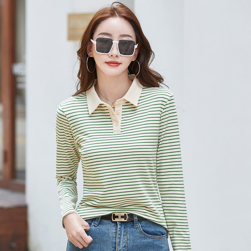 Striped long sleeved women's T-shirt