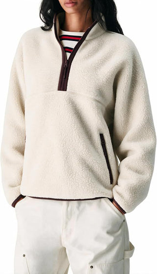 Solid Color Plush Casual Women's Sweatshirt