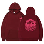 Style Printed Hooded Sweatshirt Loose Casual Pullover