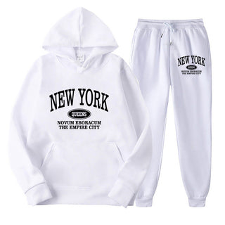 Plus Size Fleece Lined Long Sleeve Pullover Hoodie and Sweatpants Set