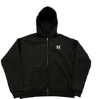 Vintage Casual Letter Print Zip Up Hoodie Jacket