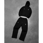 Style Long Sleeve Hooded Sweatshirt for Men Oversized Loose Fit Hoodie