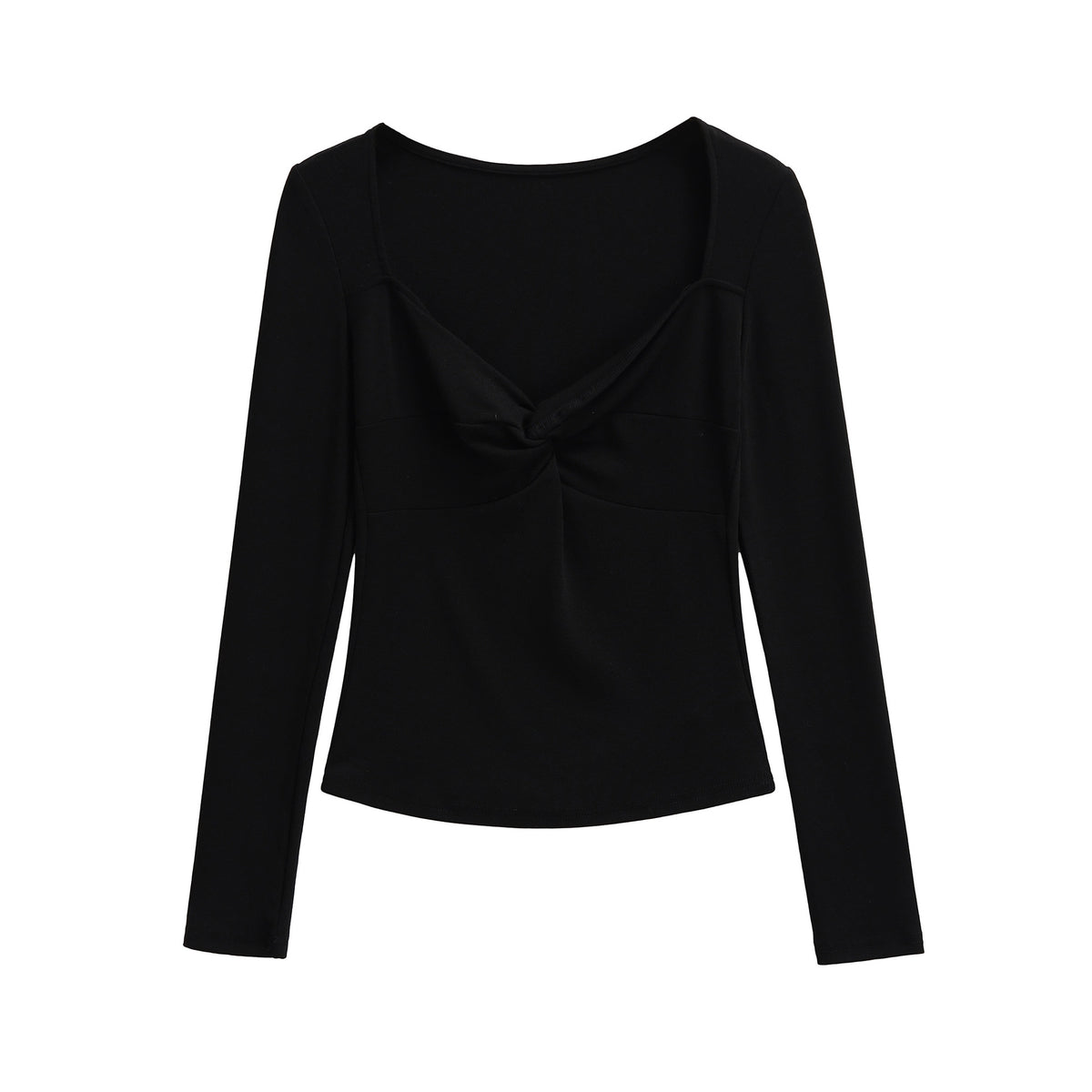 Blusa Feminina Tricô Manga Longa Decote V