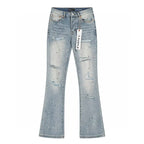 Flare Stretch Denim High Waist Zipper Jeans