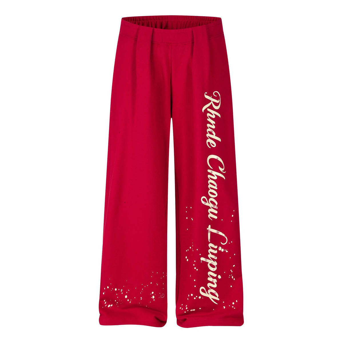 Women's Subculture Loose Wide Leg Sweatpants, Character Print, Star Waistband Casual Floor Length Pants