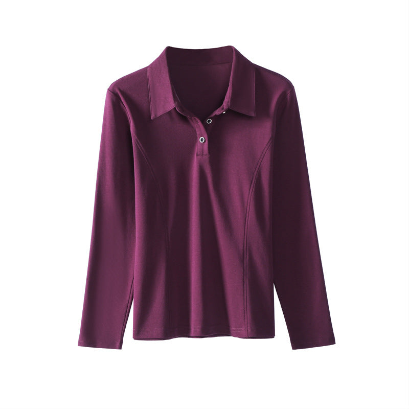 Solid color long sleeved top