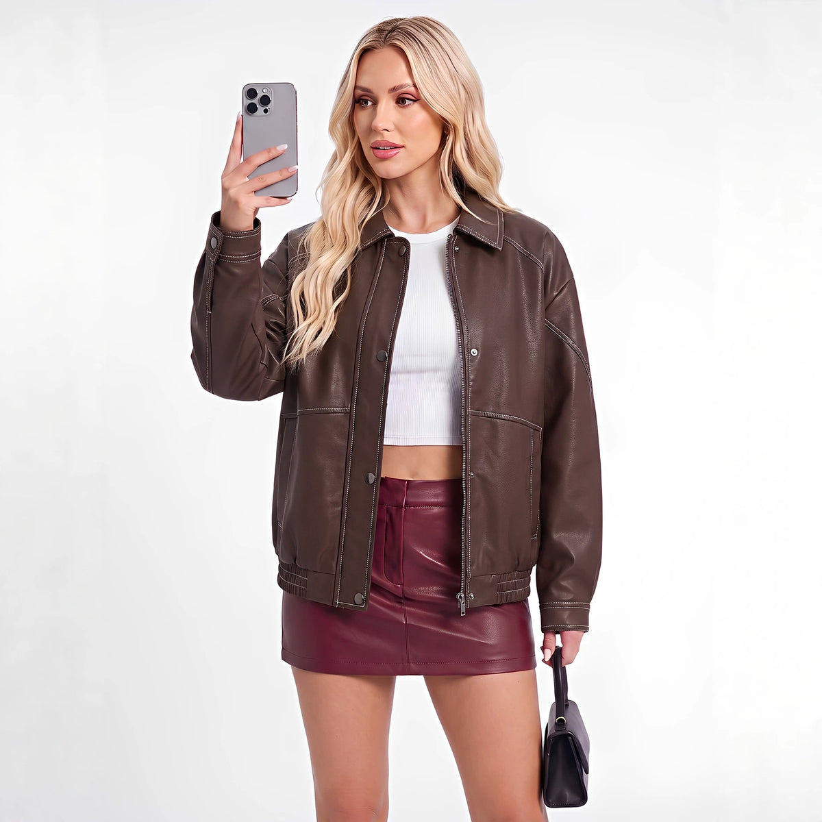 Collar long sleeved jacket