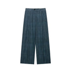 Striped suit jacket+long pants suit for women