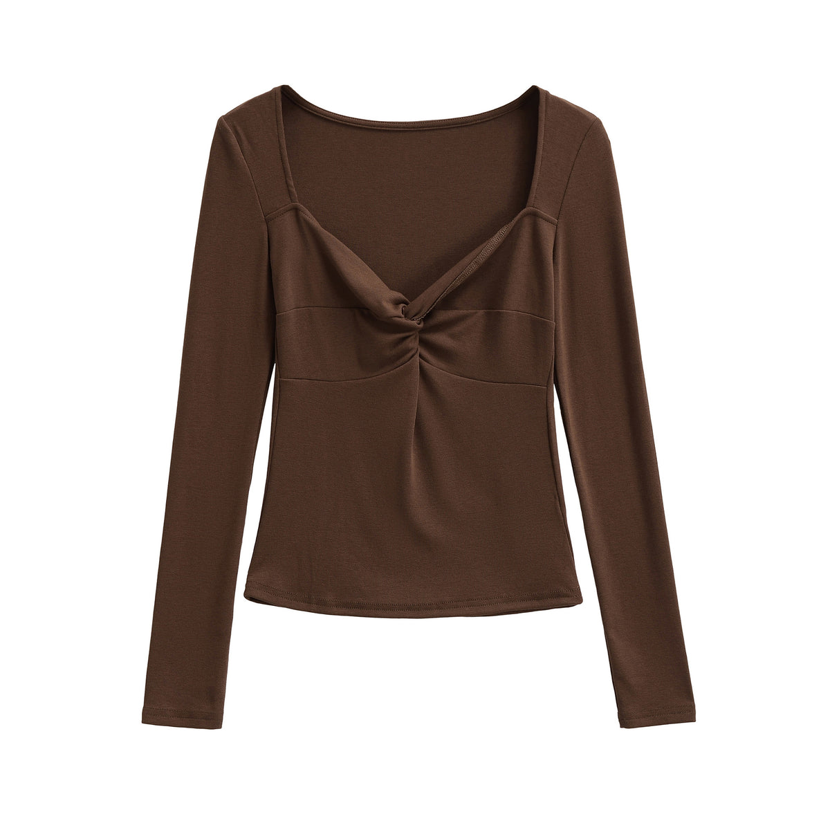 Blusa Feminina Tricô Manga Longa Decote V