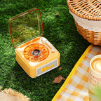 Caixa de Som Bluetooth Retrô com Design de Vinil