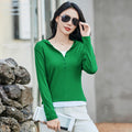 Long sleeved hooded women's T-shirt