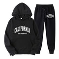 Oversize Fleece-Lined Long Sleeve Pullover Hoodie Set