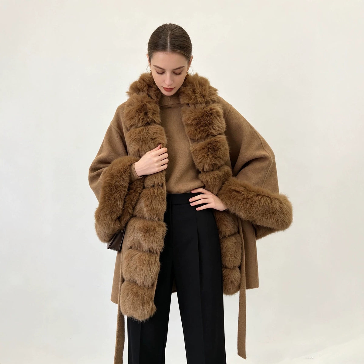 Long sleeved lace up loose jacket for women