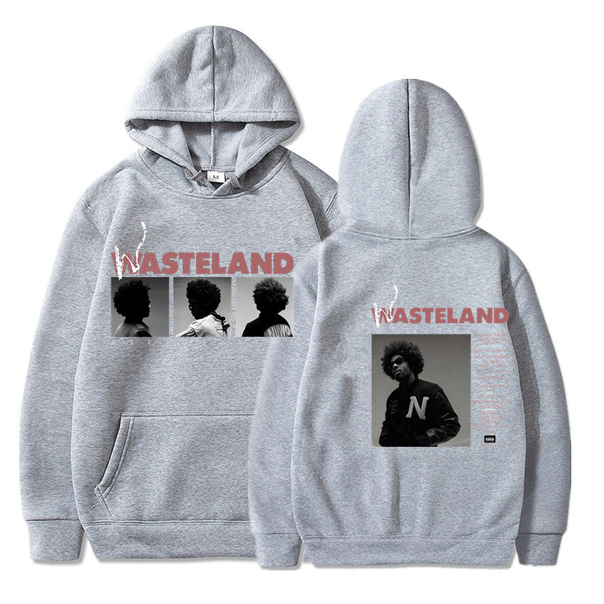 Printed Long Sleeve Hooded Fleece Lined Men Women Sweatshirt