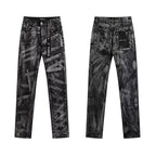 Men's Vintage High Street Camo Cargo Straight Leg Denim Pants
