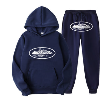 Plus Size Long Sleeve Pullover Hoodie Sweatpants Set