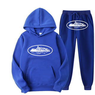 Plus Size Long Sleeve Pullover Hoodie Sweatpants Set