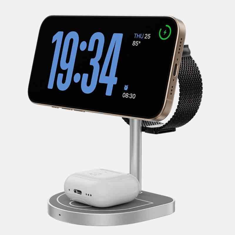 Carregador Sem Fio 3-em-1 KUXIU X85 Basquete para Apple — iPhone, Watch e AirPods