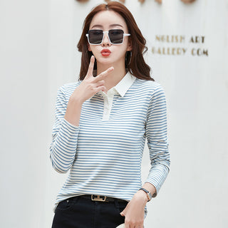 Striped long sleeved women's T-shirt