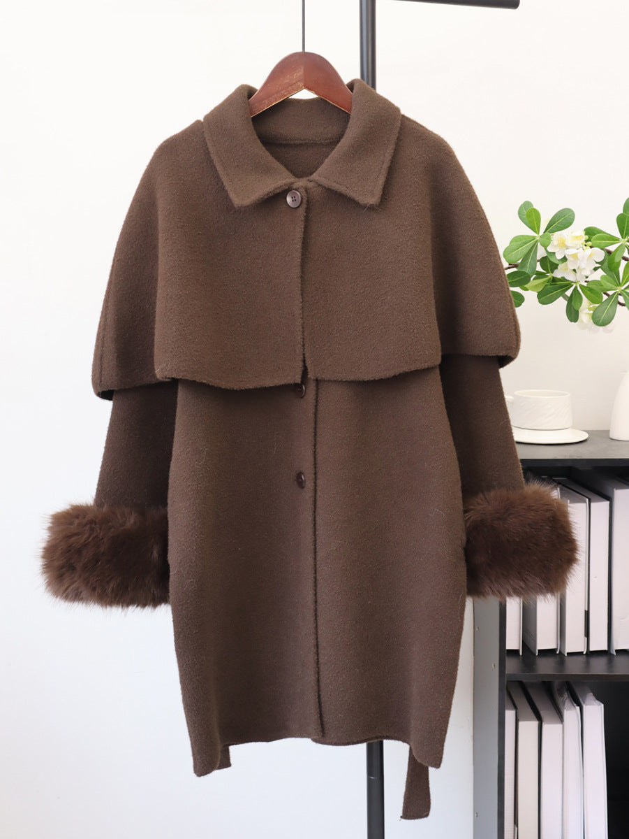 Women's collar tied jacket