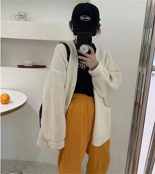 Casaco Cardigan Oversized Feminino com Bolsos