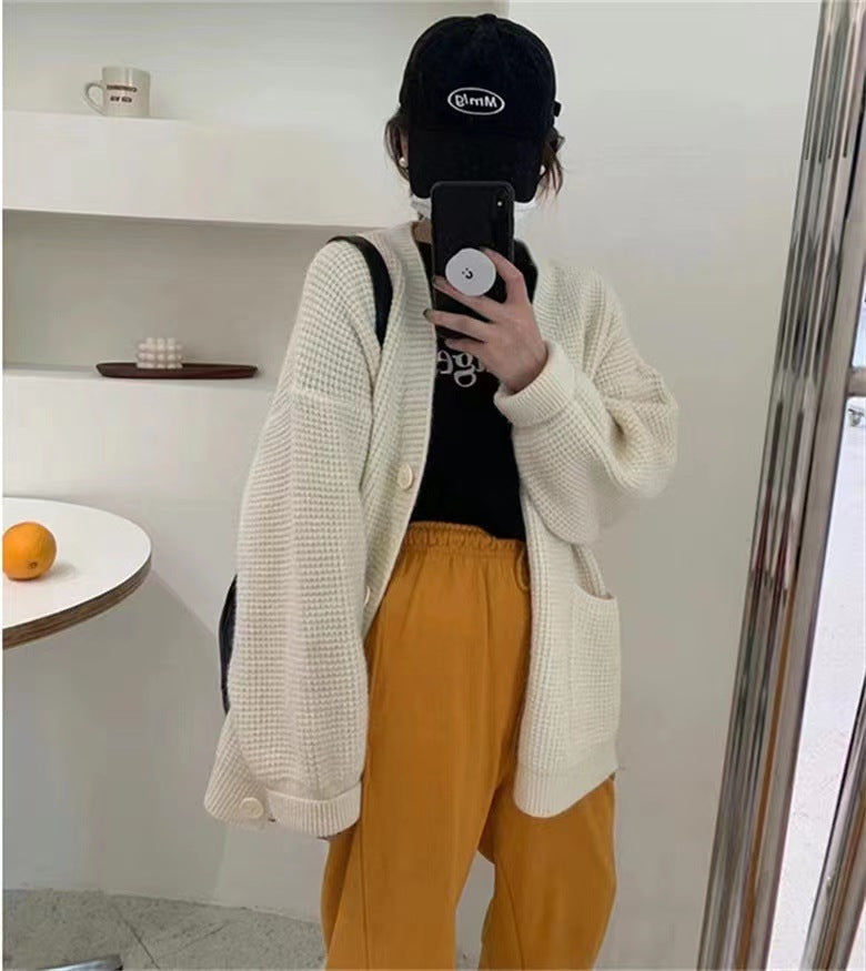 Casaco Cardigan Oversized Feminino com Bolsos