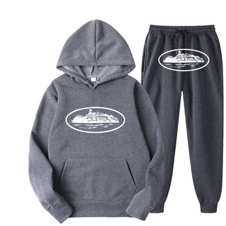 Plus Size Long Sleeve Pullover Hoodie Sweatpants Set