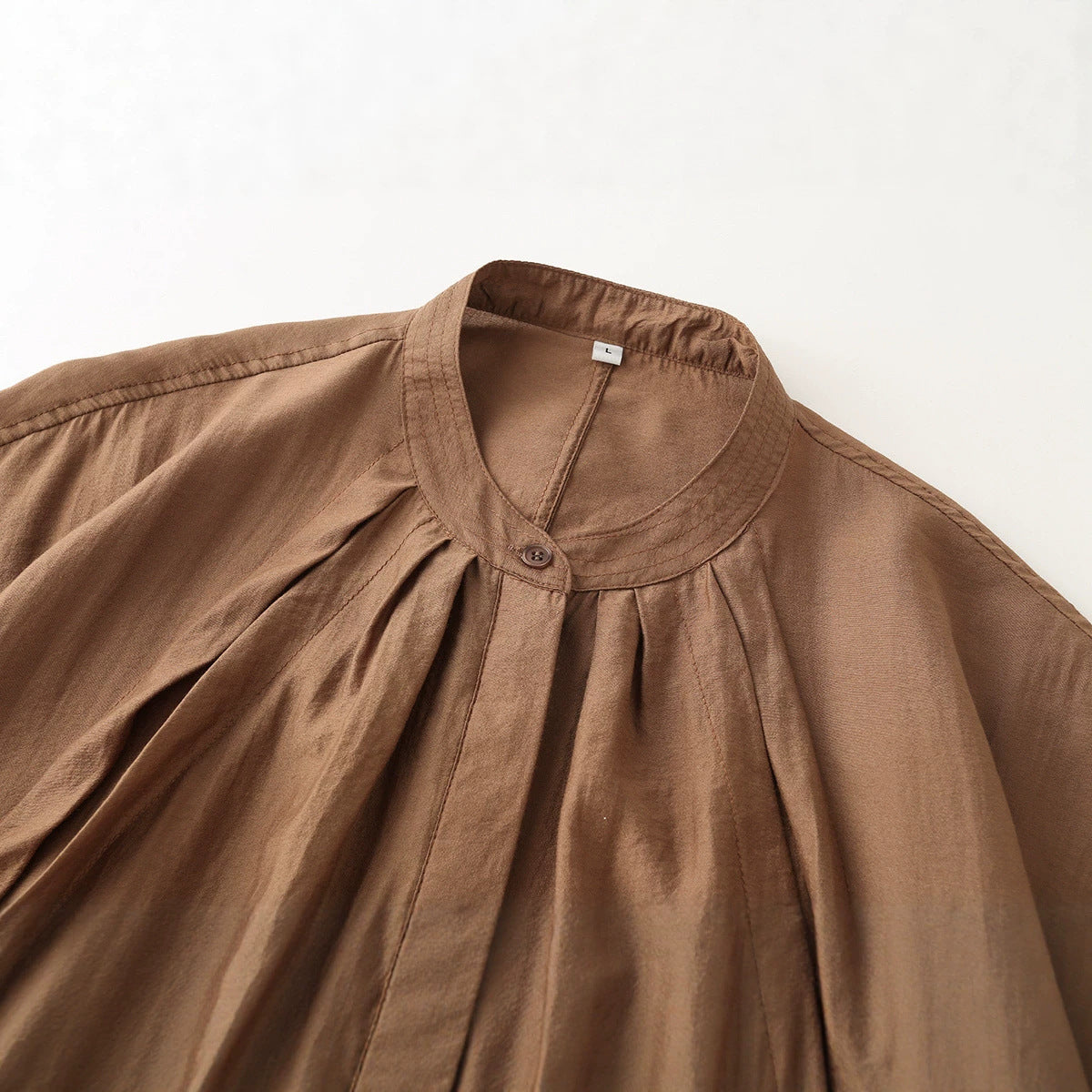 Camisa Feminina Textura Amarrotada Gola Redonda
