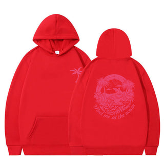 Style Printed Hooded Sweatshirt Loose Casual Pullover