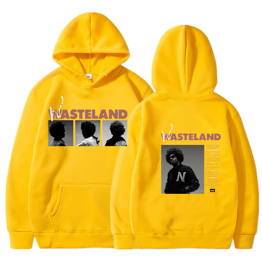 Printed Long Sleeve Hooded Fleece Lined Men Women Sweatshirt