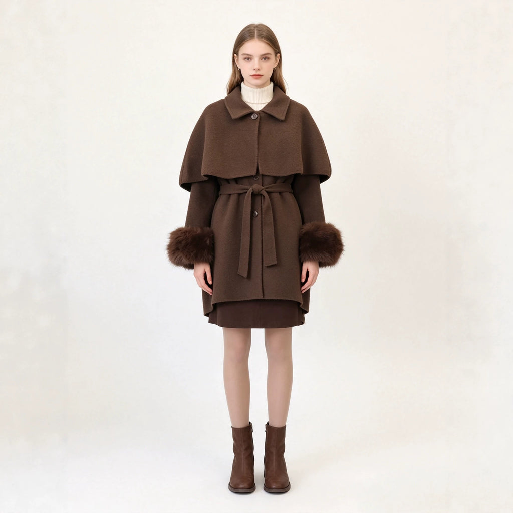 Women's collar tied jacket