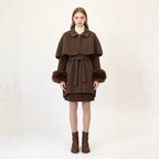 Women's collar tied jacket
