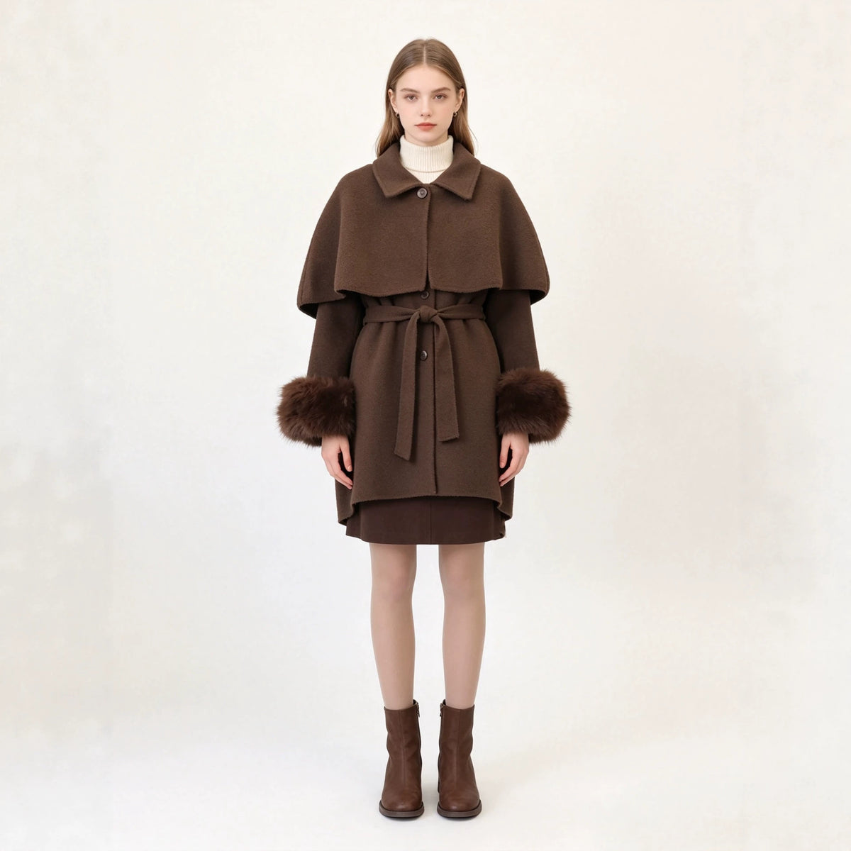 Women's collar tied jacket