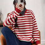 Striped collar sweater