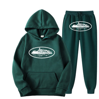 Plus Size Long Sleeve Pullover Hoodie Sweatpants Set
