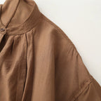 Camisa Feminina Textura Amarrotada Gola Redonda