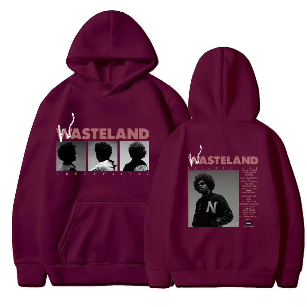 Printed Long Sleeve Hooded Fleece Lined Men Women Sweatshirt