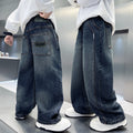 Boys Casual Autumn Denim Relaxed Fit Long Pants