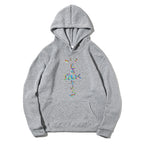 Western Hip-Hop Letter Print Long Sleeve Hooded Fleece Sweatshirt