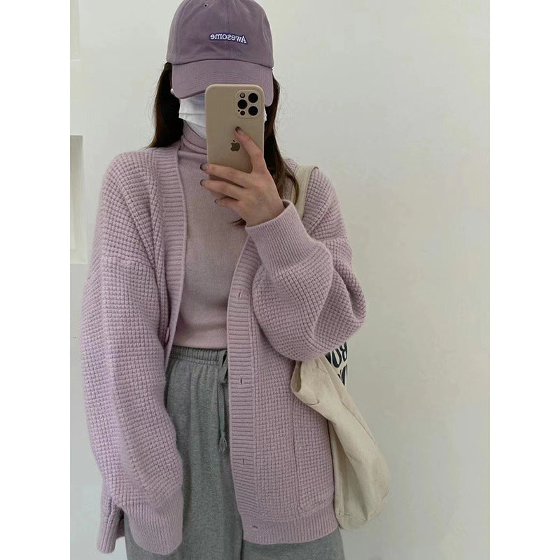Casaco Cardigan Oversized Feminino com Bolsos