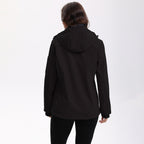 Detachable hat with multiple pockets and fleece jacket for women