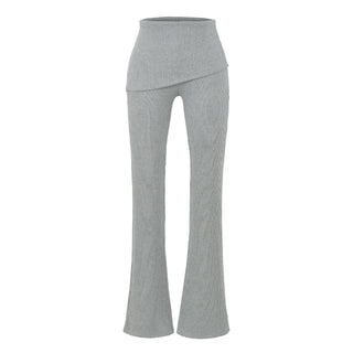Casual Slim Fit Hooded Long Sleeve Faux Two-Piece Sweatshirt Top with Trendy Pants Set