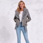 Detachable hooded long sleeved jacket