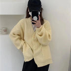 Casaco Cardigan Oversized Feminino com Bolsos